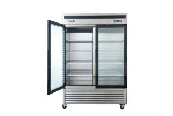 Refrigerador Acero Inox. 2 ptas. vidrio VR2PS-1400V