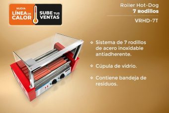 Roller Hot-Dog 7 Rodillos VRHD-7T