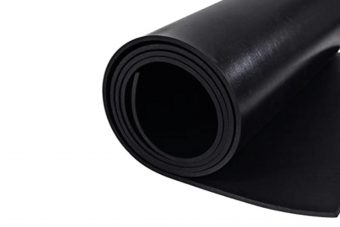 Plancha Caucho Neopreno negro - 6.35 mm. x 1.2 m. x 10 m.